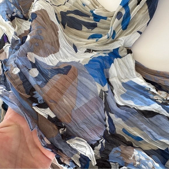 Mexx button down shirt with long sleeves, small mandarin collar, semi-sheer - Picture 8 of 13